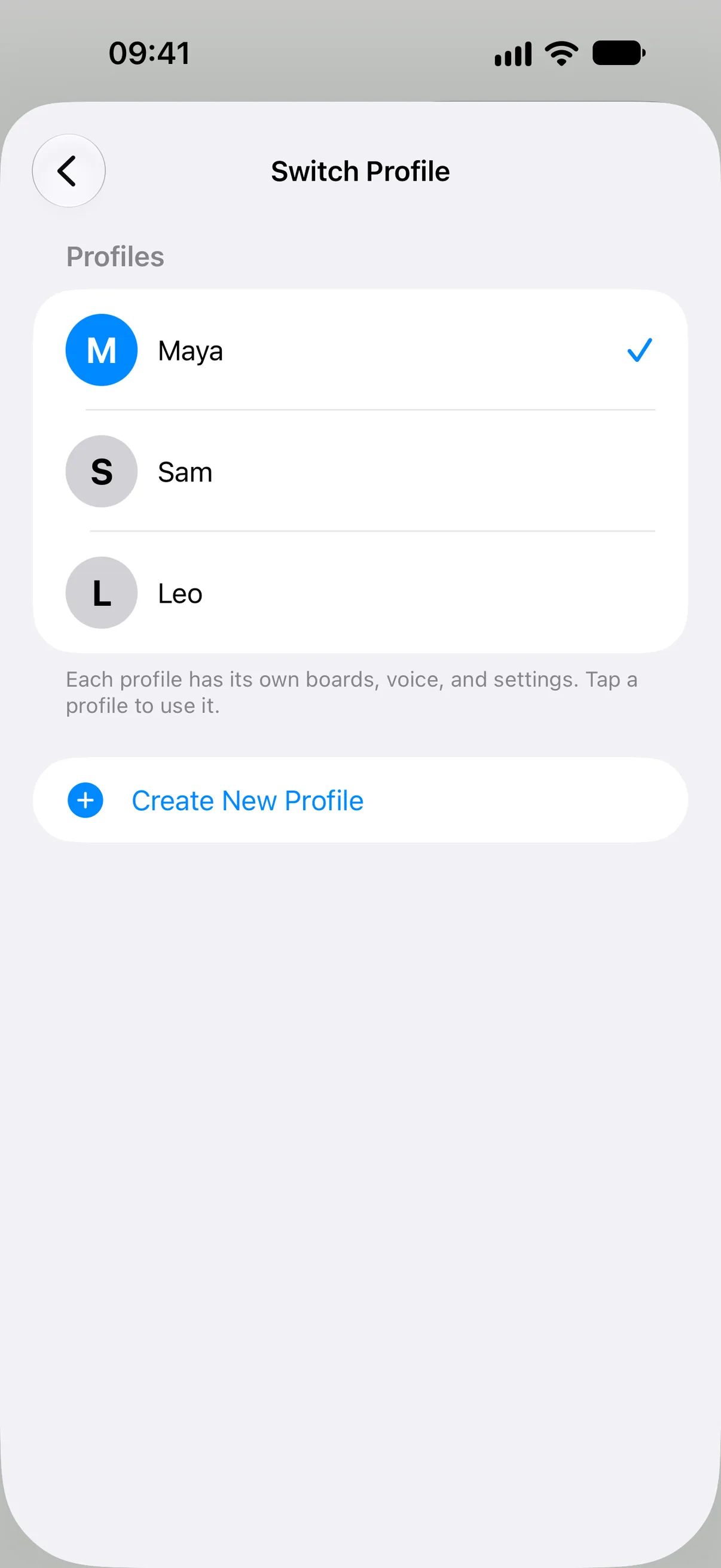 Creating a Profile