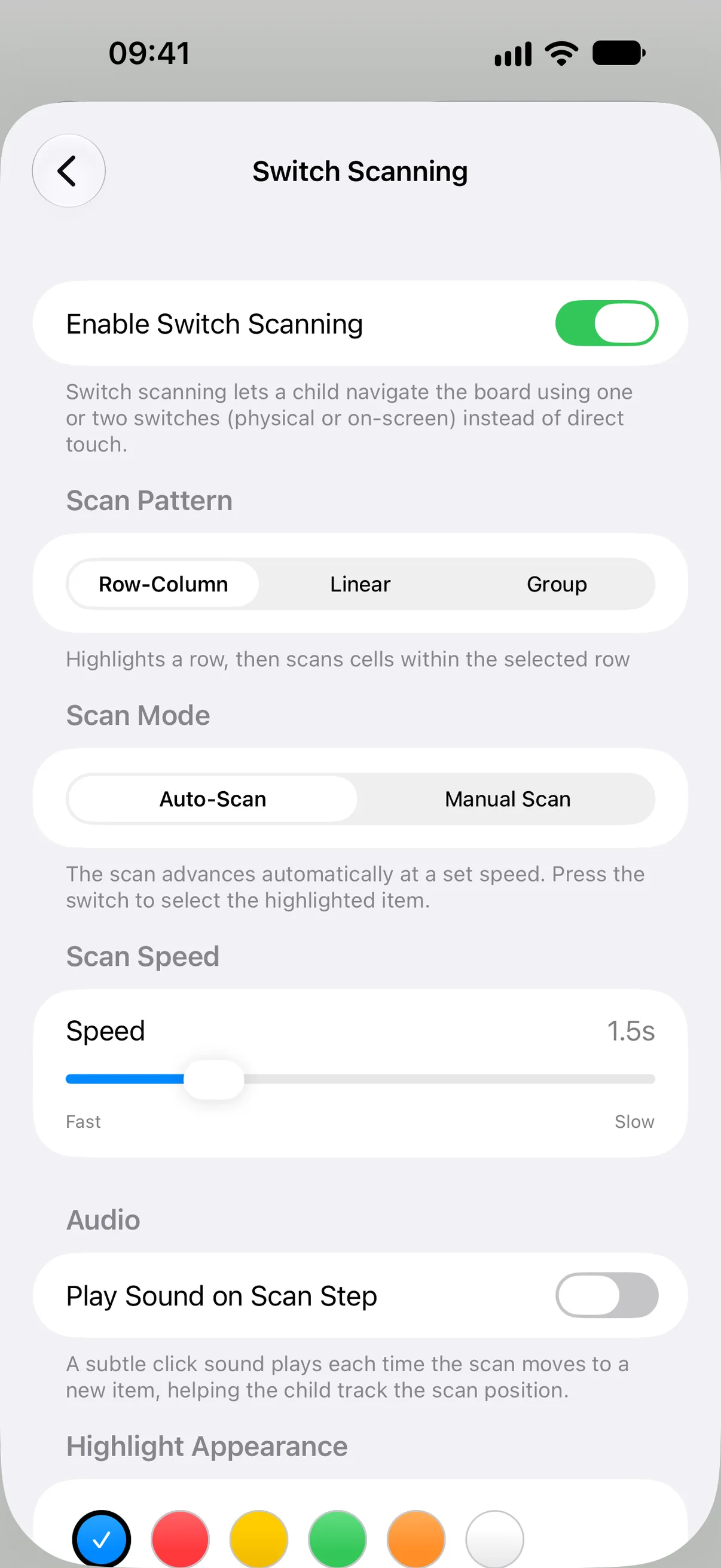 Switch Scanning Setup