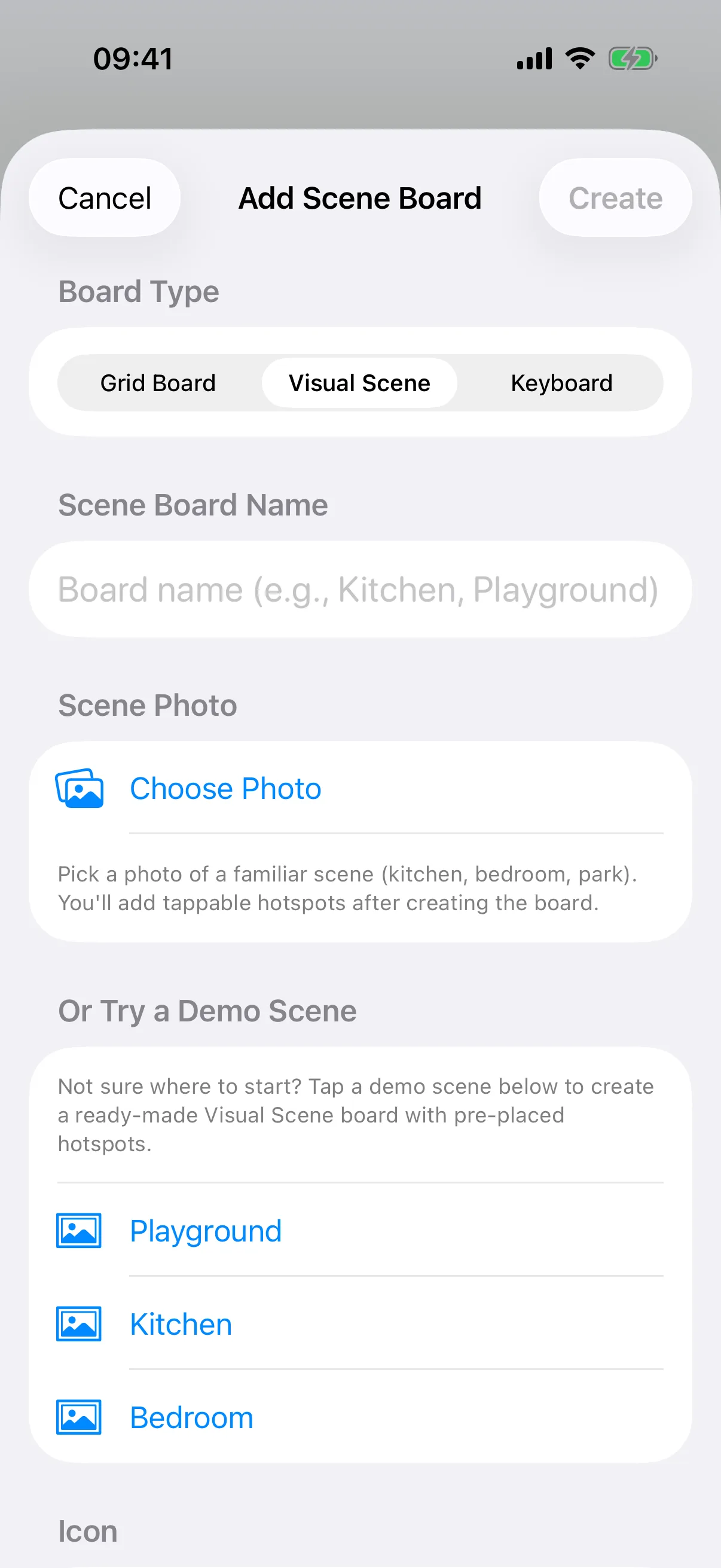 A demo scene, created without needing a photo, ready to place hotspots on.